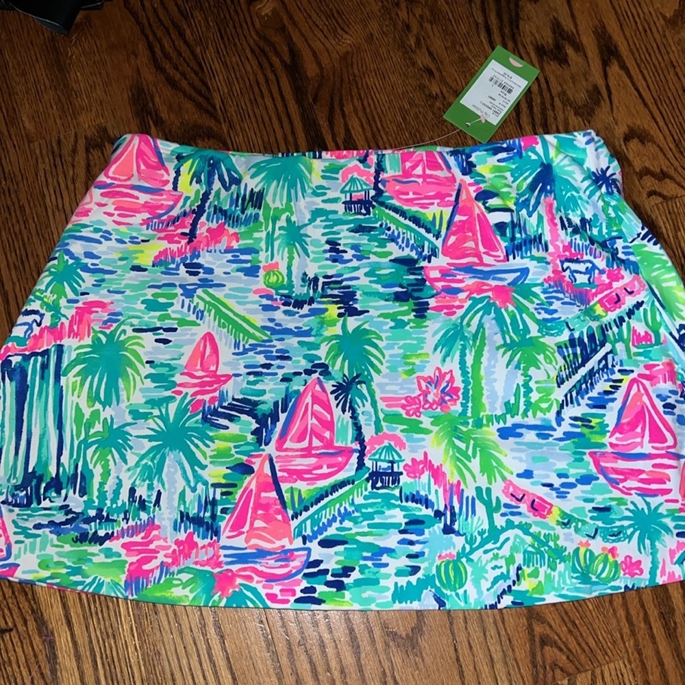 Lilly Pulitzer Madison Skort Salt in the Air size Large NWT - Picture 2 of 7